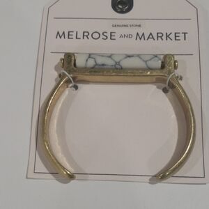 Melrose & Market Gold Tone Cuff Bracelet Stone Accent - Women's Fashion Jewelry